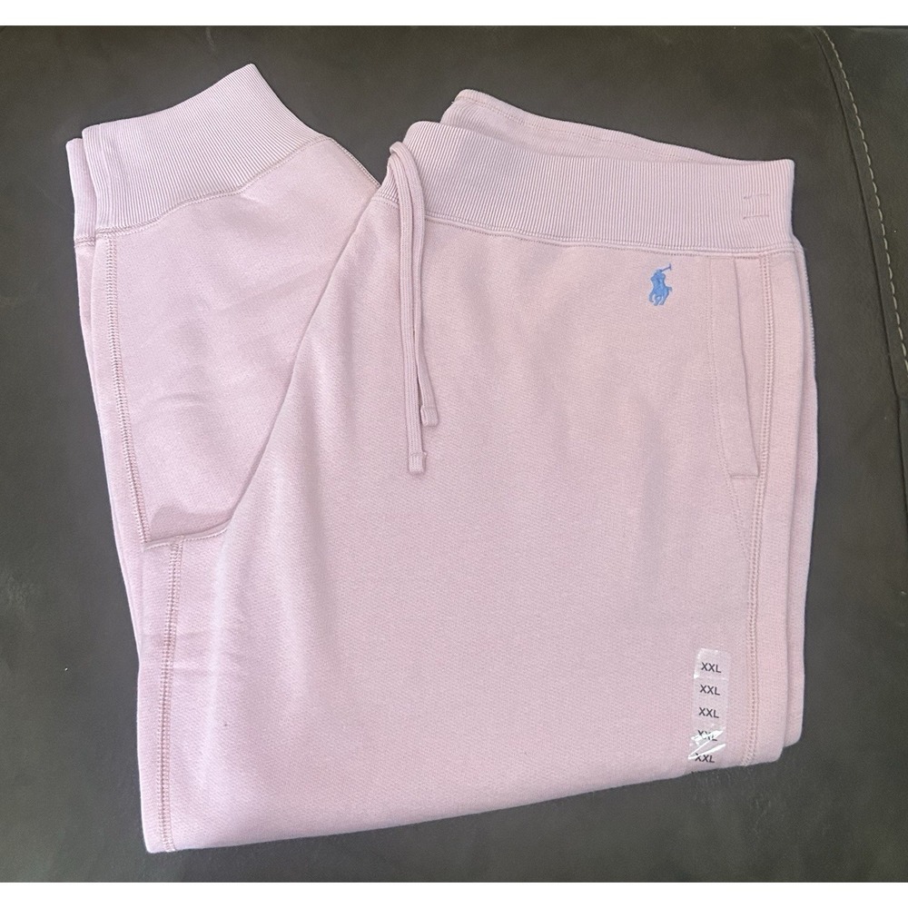 Polo Ralph Lauren Women's  Pink Fleece Drawstring Joggers XXL 25" Inseam NWOT